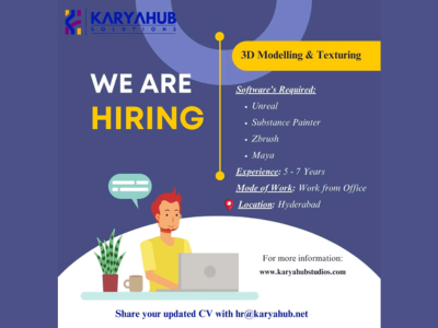 3D Modeling & Texturing Artist required at Karyahub Solutions