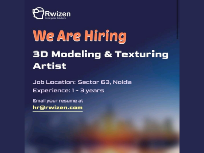 3D Modeling & Texturing Artist required at Rwizen Technologies
