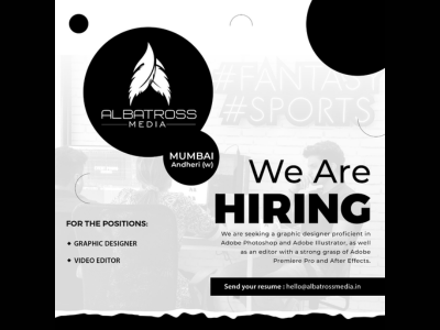 Albatross Media is hiring Graphic Designer and Video Editor