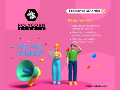 Freelance 3D Artist required at POLYCORN STUDIO