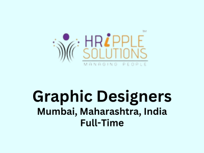 Graphic Designers required at HRipple Solutions