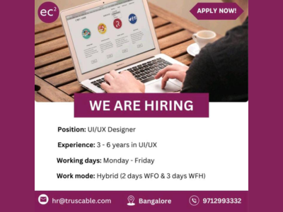 Job opening for UIUX Designer at EC2