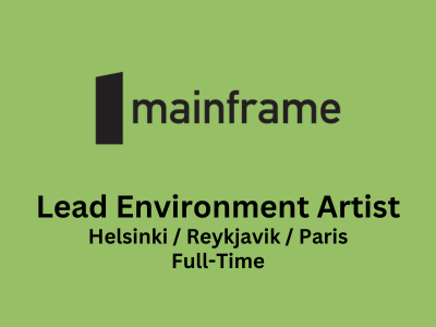 Lead Environment Artist required at Mainframe