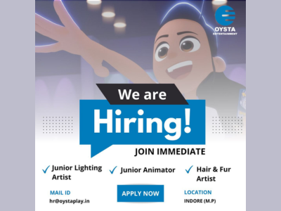 Multiple job openings at Oysta Entertainment