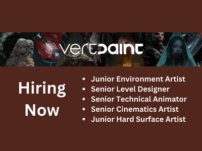 Multiple job openings at Vertpaint Studios