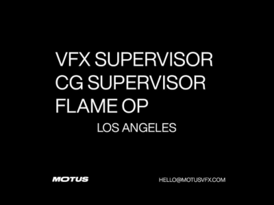 Multiple latest job openings at motus VFX
