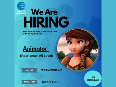 Oysta Entertainment is seeking for experienced Animator