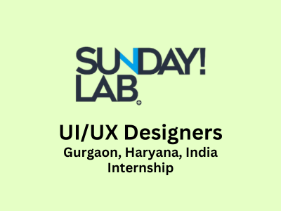 Sunday Labs is seeking for UIUX Designers Intern