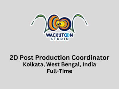 Wackytoon Studio is hiring 2D Post Production Coordinator