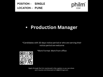 philmCGI is looking for Production Manager