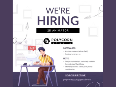 2D Animator required at Polycorn Studio