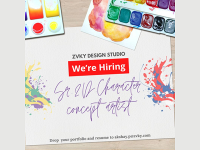 2D Concept Artists required at Zvky Design Studio