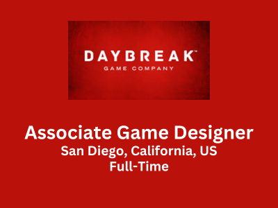 Associate Game Designer required at Daybreak Games