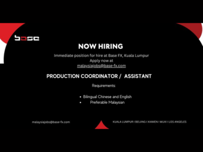 Base FX is looking for Production Coordinator  Assistant