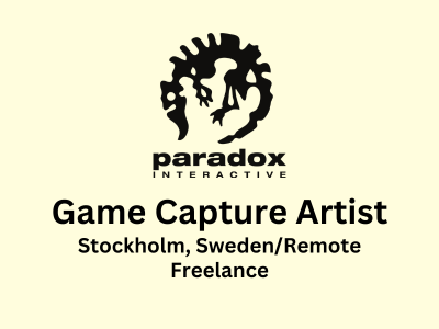 Freelance Game Capture Artist required at Paradox
