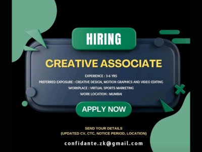 Job opening for experienced Creative Associate
