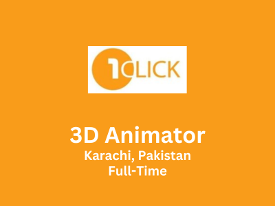 Skilled 3D Animator is required at OneClick