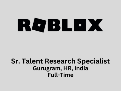 Sr. Talent Research Specialist required at Roblox