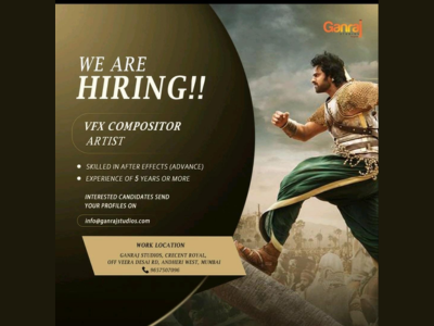 VFX Compositor Artist required at Ganraj Studios
