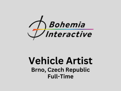 Vehicle Artist required at Bohemia Interactive