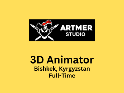 3D Animator required at Artmer Studio