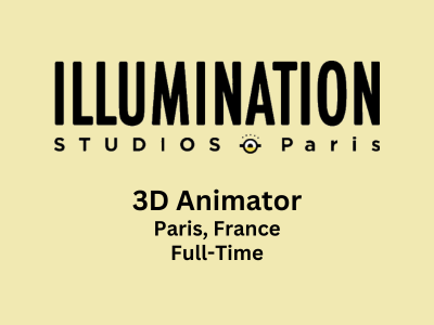 3D Animator required at Illumination Studios Paris