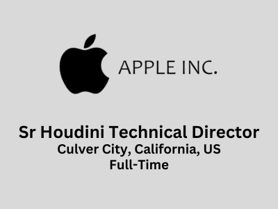 Apple is hiring for Senior Houdini Technical Director
