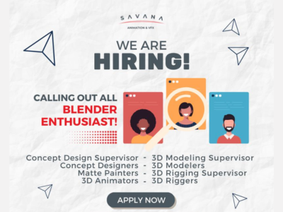 Calling out for all Blender enthusiast at Savana Studio