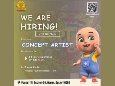 Concept Artist required at Crazy Cub Animation Studio
