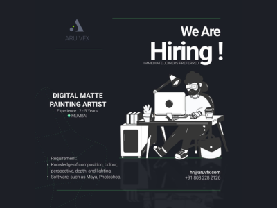 Digital Matte Painting Artist required at ARU VFX