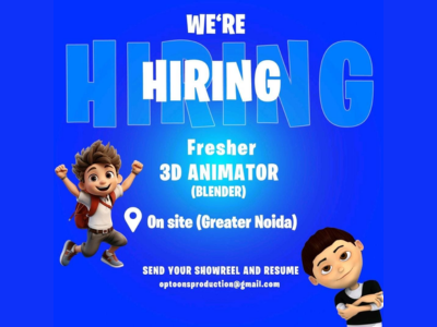 Fresher 3D Animator required at OP Toons Production