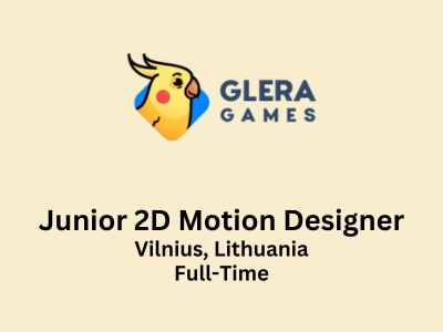 Glera Games is hiring Junior 2D Motion Designer