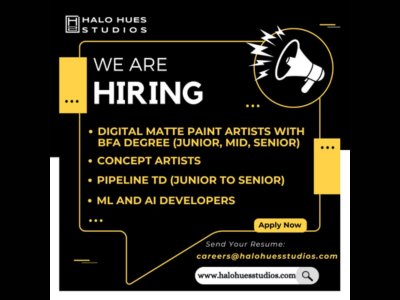 HaloHues Studios is actively looking for skilled individuals