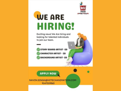 Hi-Tech Animation Studio hiring for 2D department - Kolkata