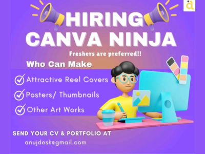 Job opening for freshers for the role of Canva Ninja