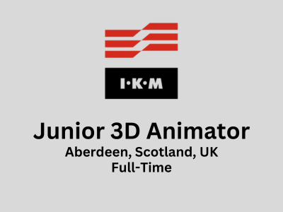 Junior 3D Animator required at IKM Studio