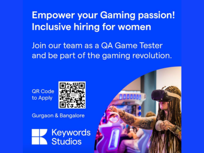 Keywords Studios is hiring women QA Game Tester