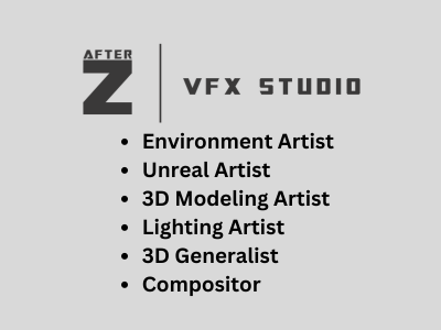 Multiple job openings at AfterZ VFX Studio