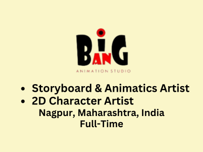 Multiple job openings at Big Bang Animation Studio