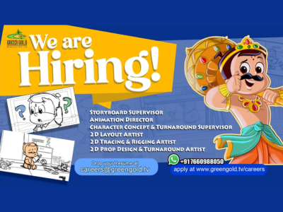 Multiple job openings at Green Gold Animation