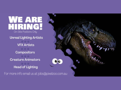 Multiple job openings at Pixel Zoo Animation studio - Brisbane