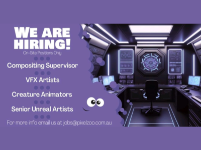 Pixel Zoo Animation studio is hiring for multiple jobs