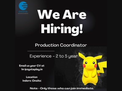 Production Coordinator required at Oysta Entertainment