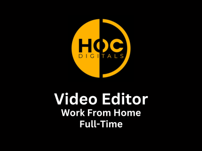 Work From Home job opening for Video Editor
