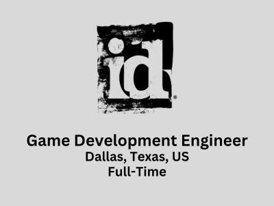 Game Development Engineer required at id Software