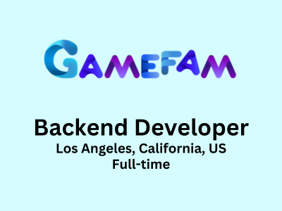 Gamefam is looking for experienced Backend Developer