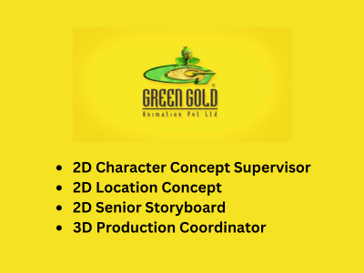 Green Gold Animation is hiring for various jobs