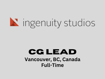 Ingenuity Studios is seeking a CG Lead