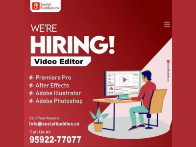 Job opening for Video Editor at Social Buddies
