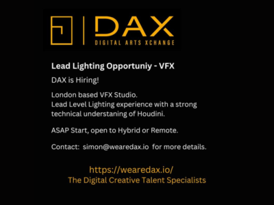 Lead Lighting opportunity at DAX - Digital Arts Xchange